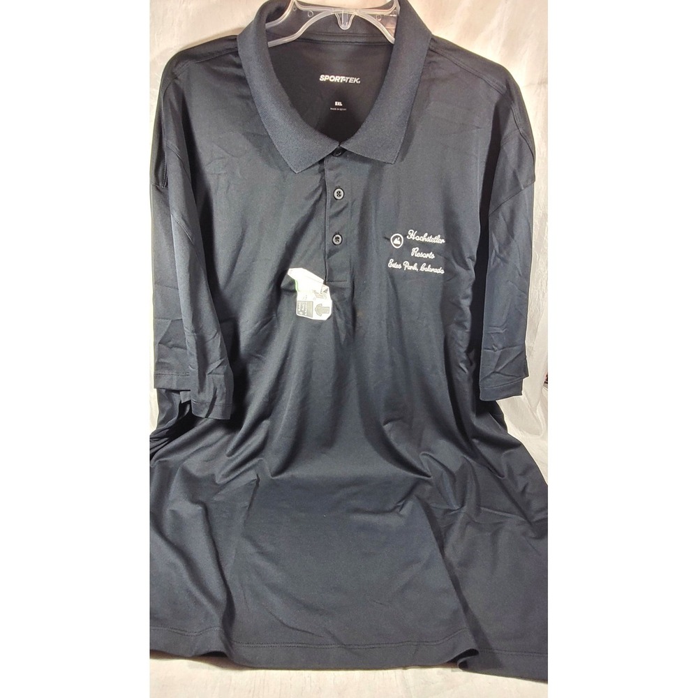 Sport-Tek ST650 Micropique Polo - Black - Hochstetler Resorts Estes Colorado -5X